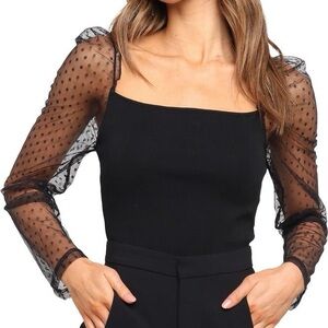 Petal & Pup Rigala Sheer Swiss Dot Sleeve Top XL NWT